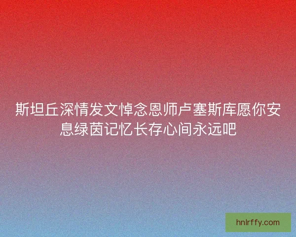 斯坦丘深情发文悼念恩师卢塞斯库愿你安息绿茵记忆长存心间永远吧